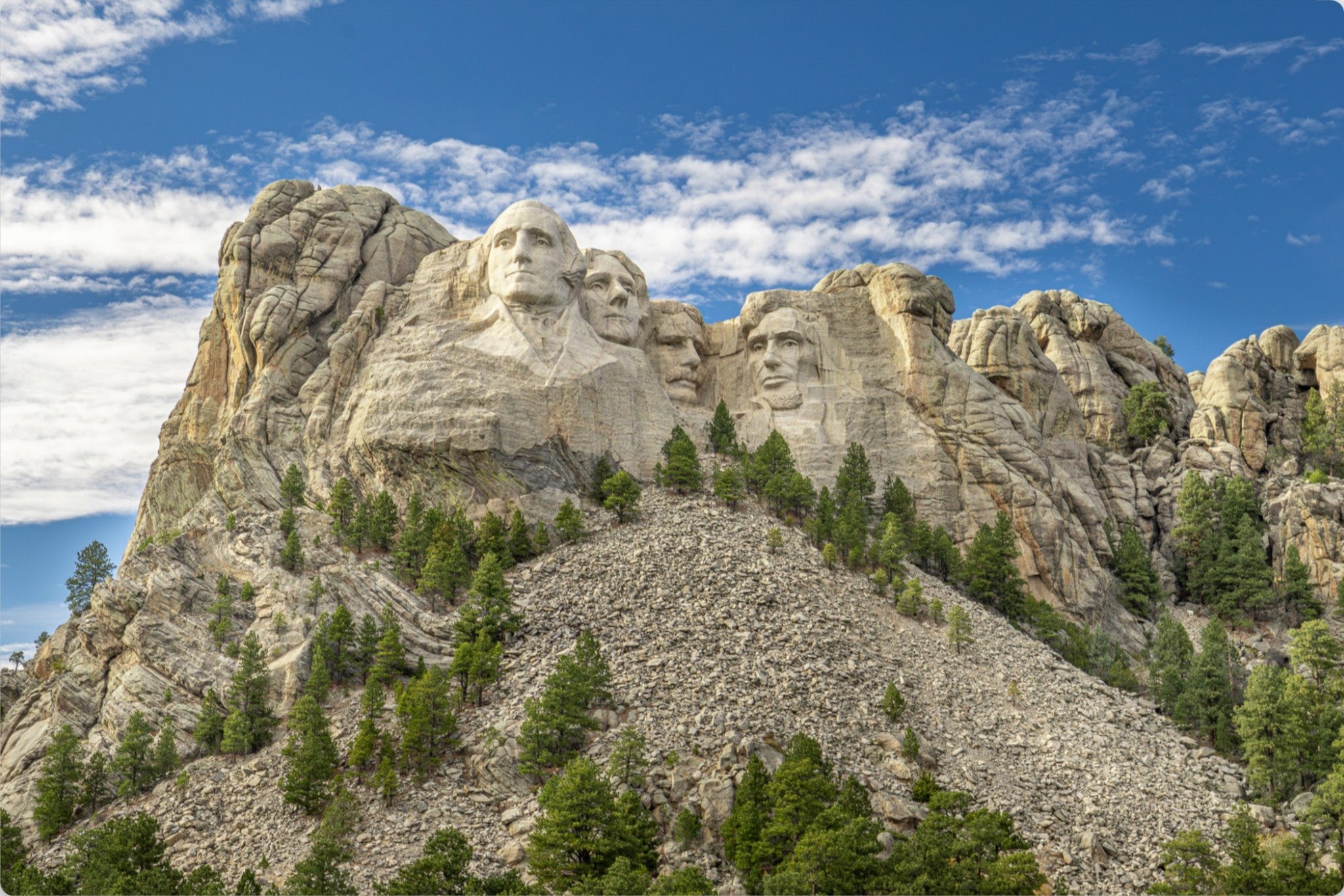 Mount Rushmore National Monument featuring the carved faces of four U.S.